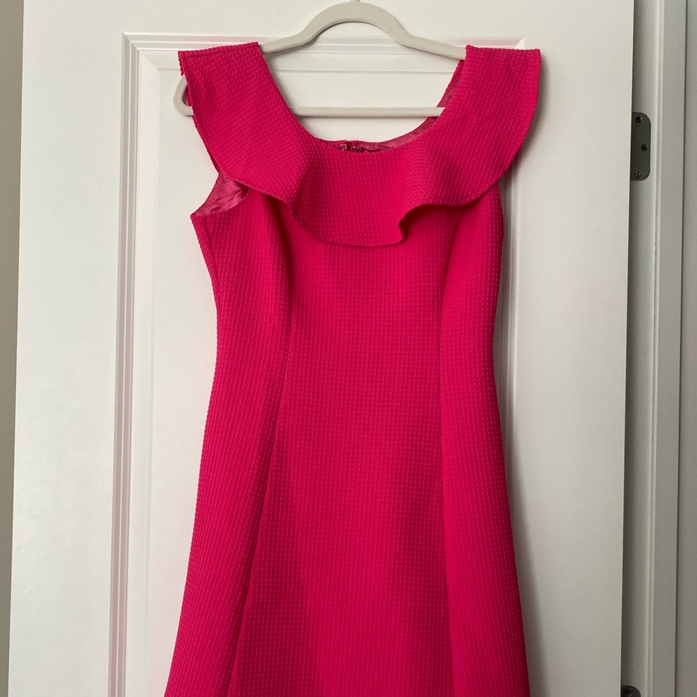 She + Sky Pink A-Line Mini Dress with Bateau Neckline